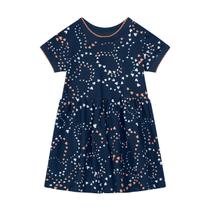 Vestido infantil menina estampado em cotton Brandili