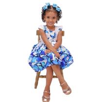 Vestido infantil menina Estampado Florais dia das crianças Aniversário Casamento Princesas Vestido infantil menina Estampado Florais dia das crianças Aniversário Casamento Princesas