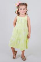 Vestido Infantil Menina Estampado Lemon Folhagem TMX