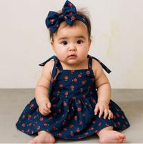 Vestido Infantil Menina Estampado Verão Alça Regulavel Vestido Infantil Menina Estampado Verão Alça Regulavel