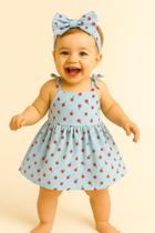 Vestido Infantil Menina Estampado Verão Alça Regulavel - DW confeccoes