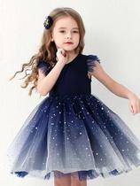 Vestido Infantil Menina Festa Estrela Galáxia Glamour Luxo - anjo da mamãe