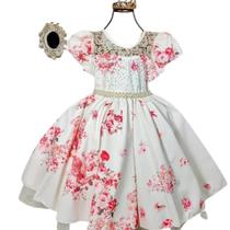 Vestido infantil menina festa floral casamento aniversário daminha Vestido infantil menina festa floral casamento aniversário daminha
