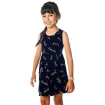 Vestido Infantil Menina Festa Florido Preto Midi Tam 1 Ao 10