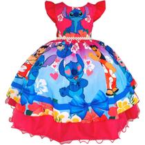 Vestido Infantil Menina Inspiração Lilo Stitch Aniversário - Deluc Store