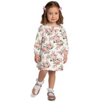 Vestido Infantil Menina Inverno em Cotton Manga Longa Confortável e Sofisticado Milon 2000748 Vestido Infantil Menina Inverno em Cotton Manga Longa Confortável e Sofisticado Milon 2000748