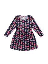 Vestido Infantil Menina Inverno Manga Longa Peluciado