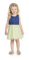 Vestido Infantil Menina Jeans Saia Tule Festa Ano Novo P Ao3 Vestido Infantil Menina Jeans Saia Tule Festa Ano Novo P Ao3