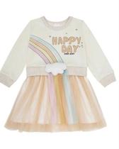 Vestido Infantil Menina Kukie Nuvem Tule Manga Longa Inverno Ideal Para Festas Aniversário Batizado