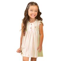 Vestido Infantil Menina Listrado Japonesinha Fantoni Tam1ao8