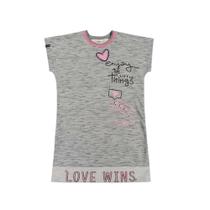 Vestido Infantil Menina Love Moletom Mescla Elian Vestido Infantil Menina Love Moletom Mescla Elian