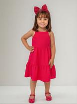 Vestido Infantil Menina Luxo Liso Princesa Soltinho Verão