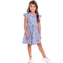 Vestido Infantil Menina Makeup azul TAM 4