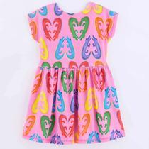 Vestido Infantil Menina Malha Jacarinho Fábula