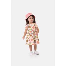 Vestido Infantil Menina Manga Curta Malwee Kids Ref. 132115 Cor:BegeTamanho:4
