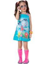 Vestido Infantil Menina Manga Curta Menina Fofa Málagah
