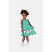 Vestido Infantil Menina Meia Malha Malwee Kids Ref. 132133 Cor:VerdeTamanho:1
