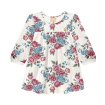 Vestido Infantil Menina Milon Manga Longa Estampa Floral