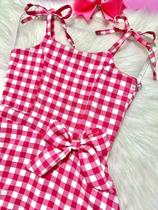 Vestido Infantil Menina Mini Diva Tendência Xadrez Vichy