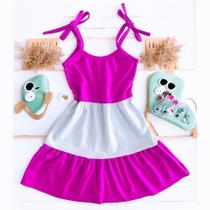 Vestido Infantil menina modelo três maria Multicolorido