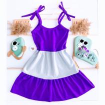 Vestido Infantil menina modelo três maria Multicolorido