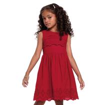 Vestido Infantil Menina Natal Vermelho Lesie 1a14 Trick Nick Vestido Infantil Menina Natal Vermelho Lesie 1a14 Trick Nick