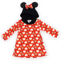 Vestido Infantil Menina Persongem Moletom Inverno Com Capuz