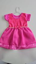 Vestido Infantil Menina Rosa Com Renda