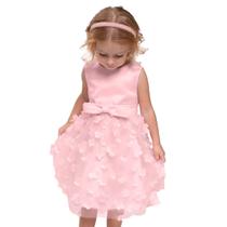Vestido Infantil Menina Rosa Florido Luxo Trick Nick 1 ao 10