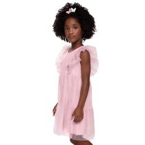 Vestido Infantil Menina Strass Rosa Luxo Trick Nick 1 ao 10