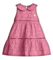 Vestido Infantil Menina Tecido Laise Trick Nick Rosa