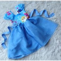 Vestido Infantil Menina Temático Baby Shark Azul (Tule)