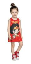 Vestido Infantil Menina Temático Fantasia Mulher Maravilha M