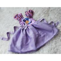 Vestido Infantil Menina Temático Temático Bolofofo Lilas (Tule)