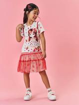 Vestido Infantil Menina Tutti-Frutti Com Bolsa Vermelho Mundo Cinti