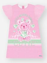 Vestido Infantil Menina Ursinha Rosa Mundo Cinti Vestido Infantil Menina Ursinha Rosa Mundo Cinti