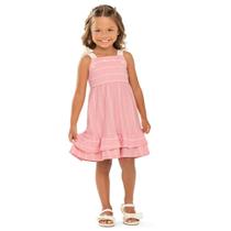 Vestido Infantil Menina Verão Delicado Rosê - Angerô