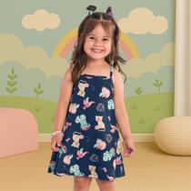 Vestido Infantil Menina Verão Meia Malha Confortavel Moderno Brandili 26655