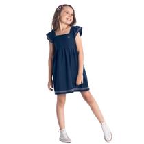 Vestido Infantil Menina Verão Meia Malha Confortável Sofisticado Moderno Brandili 55688