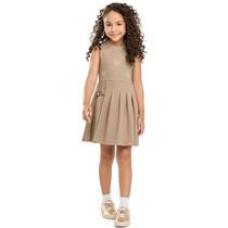 Vestido Infantil Menina Verão Moletinho Safira Cacau Angerô Vestido Infantil Menina Verão Moletinho Safira Cacau Angerô