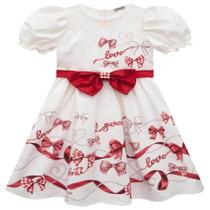 Vestido Infantil Menina Verão Vermelho Natal Festas Vestido Infantil Menina Verão Vermelho Natal Festas