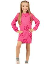 Vestido Infantil Meninas Estampado com Forro