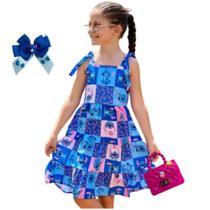 Vestido Infantil Meninas Lilo & Stitch Soltinho Confortável Vestido Infantil Meninas Lilo & Stitch Soltinho Confortável
