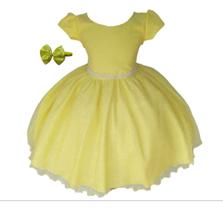 Vestido Infantil Meninas Violeta Luxo Roxo Festa Com Tiara