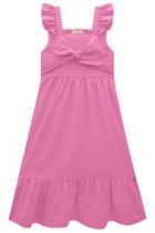 Vestido Infantil Midi Alça em Viscose Linho Busto Laço Frontal Flora by Infanti Vestido Infantil Midi Alça em Viscose Linho Busto Laço Frontal Flora by Infanti