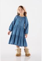 Vestido Infantil Midi em Jeans Up Baby Vestido Infantil Midi em Jeans Up Baby