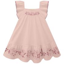 Vestido Infantil Milon Em Cotton Flor Vestido Milon Premium
