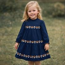 Vestido Infantil Milon Manga Longa Estampas Vestido Infantil Milon Manga Longa Estampas