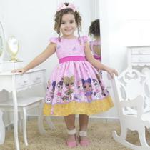 Vestido infantil mínis bonecas lol suprresa glitter confetti
