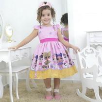 Vestido infantil mínis bonecas Lol surprise glitter confetti